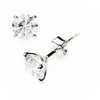 1 Carat Each Platinum Diamond Earrings, Lab-Grown or Natural Options