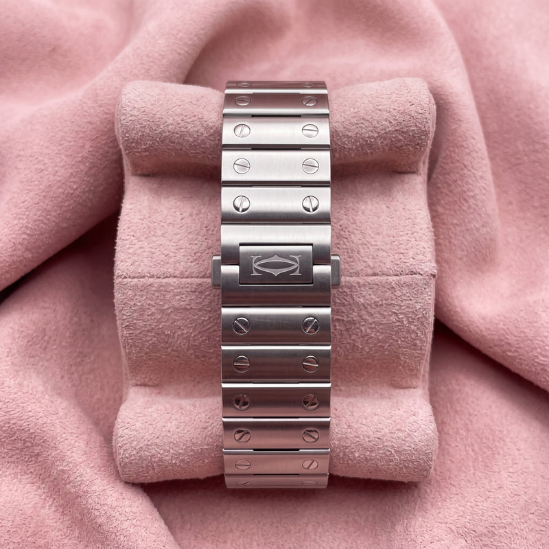 Steel bracelet and clasp of the Cartier Santos de Cartier watch