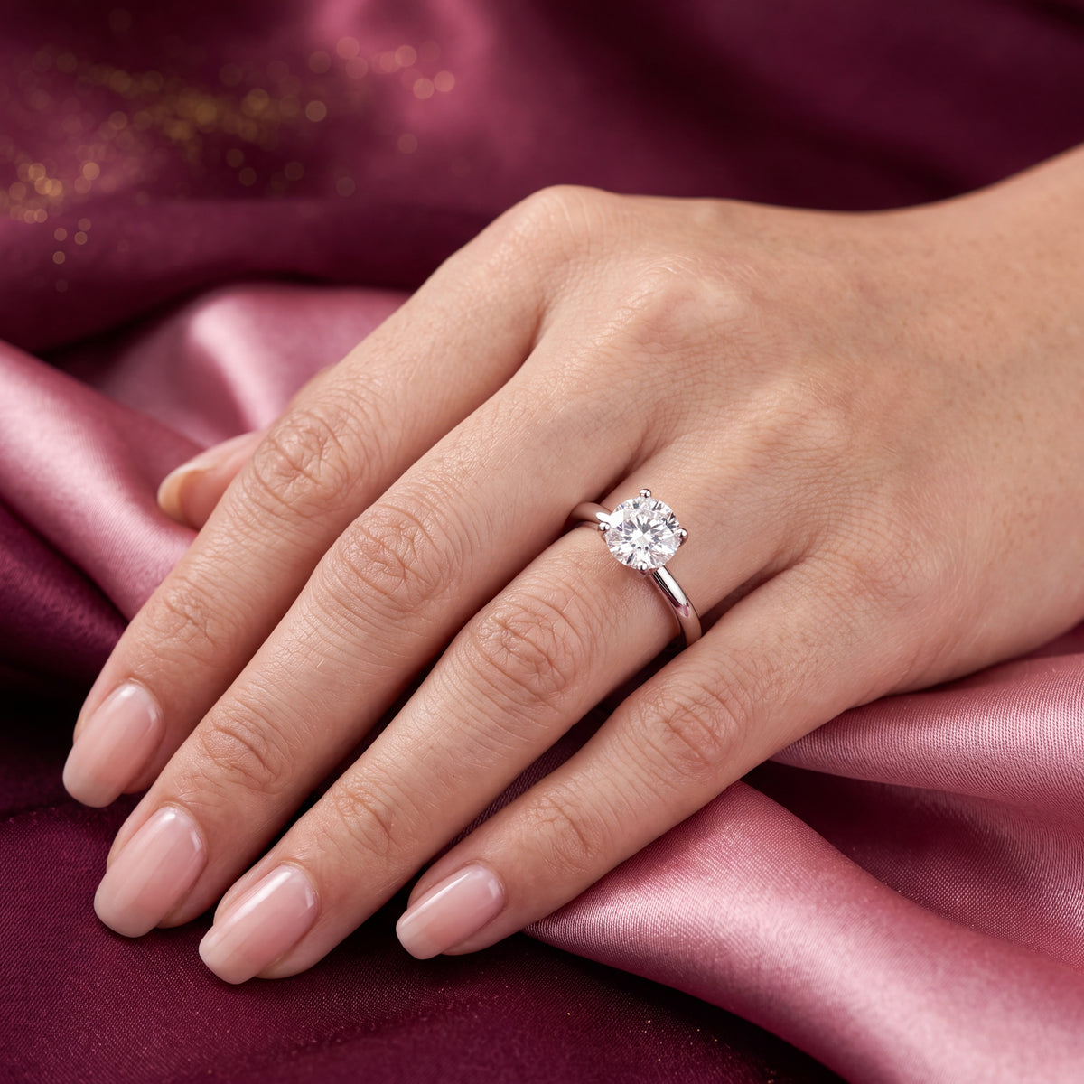 Platinum 1.00ct Round Brilliant Cut Diamond Solitaire Engagement Ring