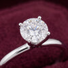 Platinum 1.00ct Round Brilliant Cut Diamond Solitaire Engagement Ring